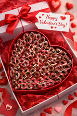Bayard's Signature Chocolates Mini Pretzels - 1 lb. Heart Box - Milk and Dark - Valentines Special