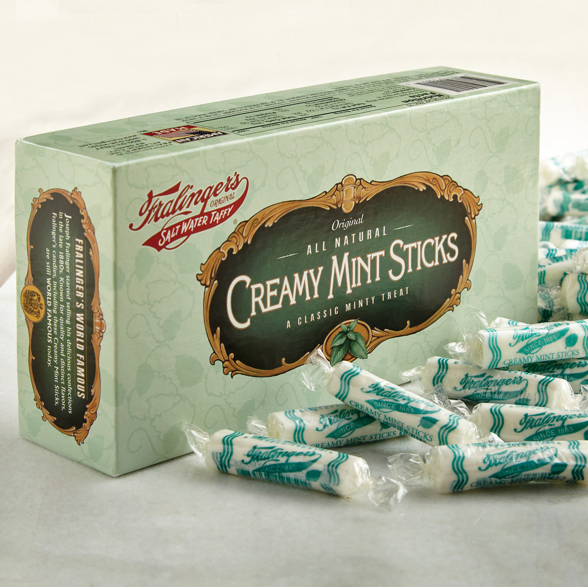 Fralinger's Creamy Mint Sticks in Nostalgic Gift Box
