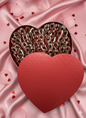 Bayard's Signature Chocolates Mini Pretzels - 1 lb. Heart Box - Milk and Dark - Valentines Special
