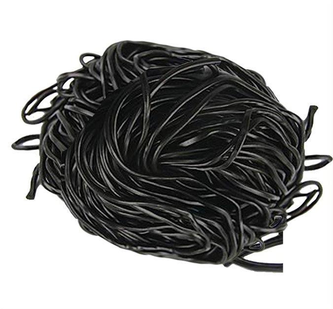 Black Licorice Shoestrings - 1 lb (Add on)