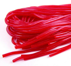 Red Licorice Shoestrings - 1 lb (Add on)
