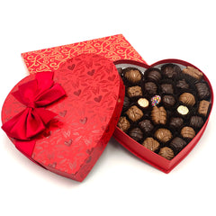 Bayard's Signature Chocolates - 1 lb. Heart Box - Milk and Dark - Valentines Special