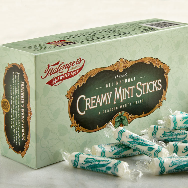 Fralinger's Creamy Mint Sticks in Mint Gift Box – James Candy Company