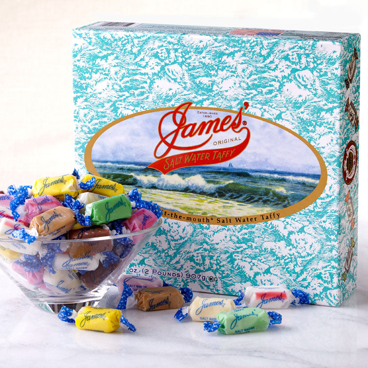 James' Original Salt Water Taffy In Original Seashore Salt Water Taffy Box
